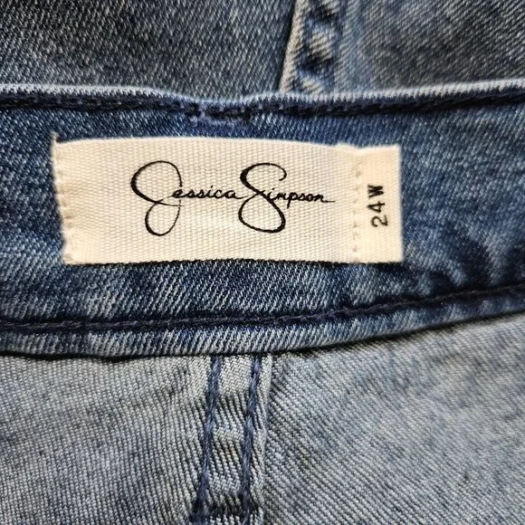 Jessica Simpson 24W Infinity High Waist Buttonfly Jean Shorts - Picture 3 of 13